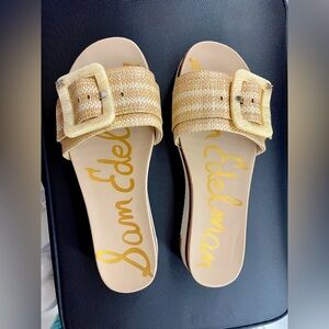 Sam Edelman Women's Ariane Slide Sandal, 8M- Natural color